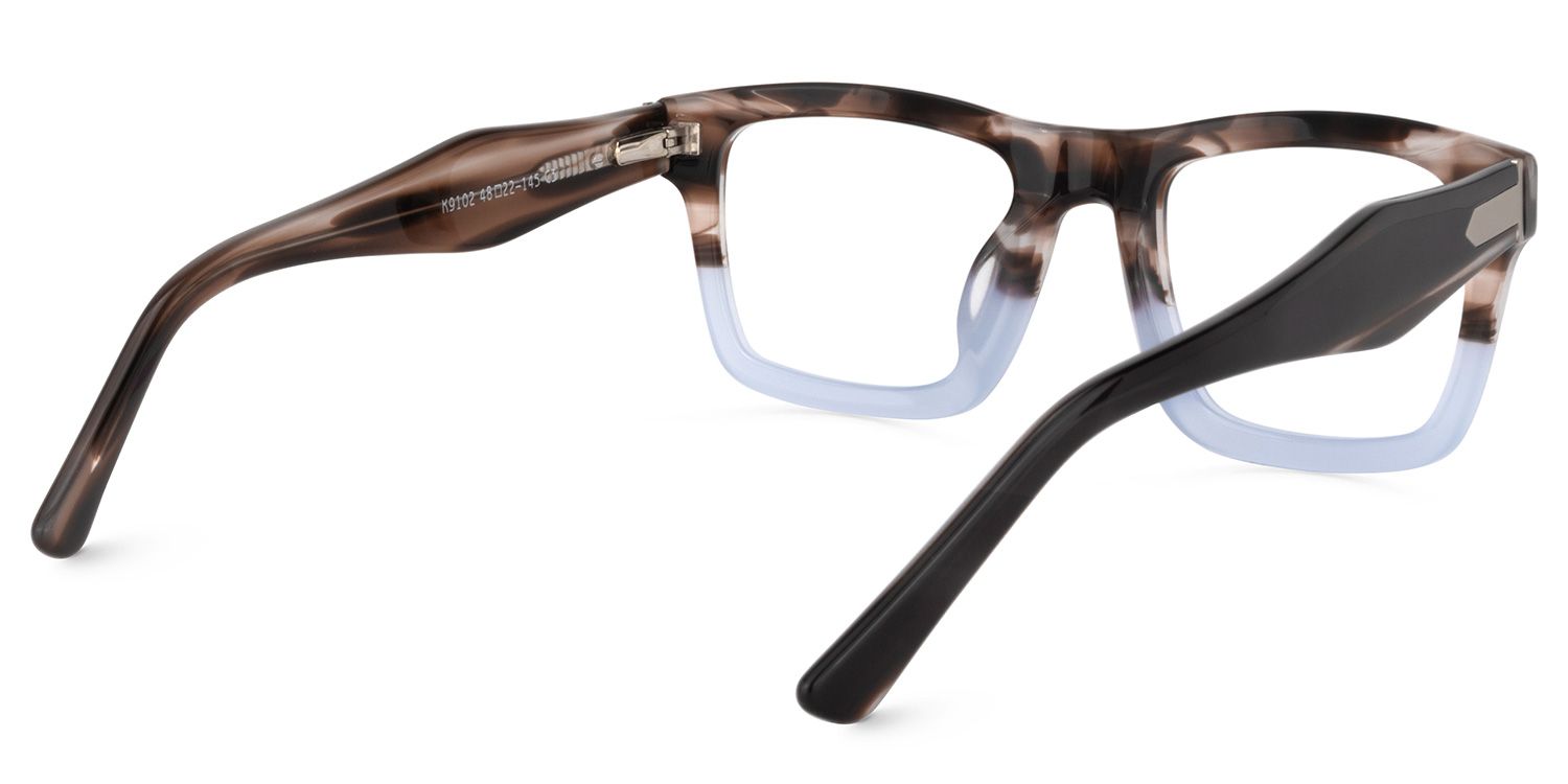 Riley Braun-Blau Rechteckige Brille4