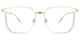 Amber Gold Quadratisch Brille0