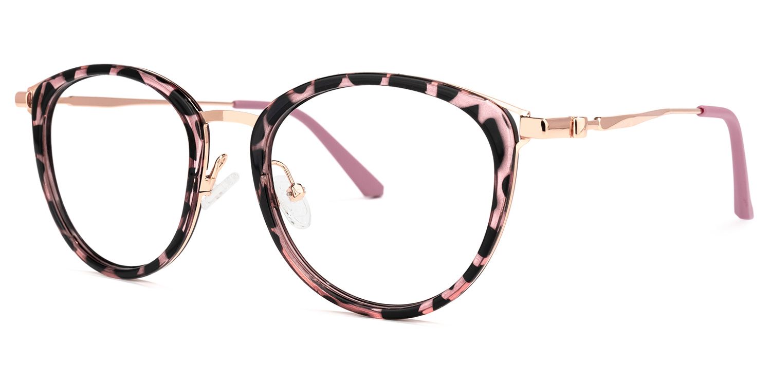 Gabrielle Rosa-Tortoise Rund Brille1