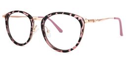 Gabrielle Rosa-Tortoise Rund Brille1