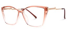 Gannon Orange Quadratisch Brille1