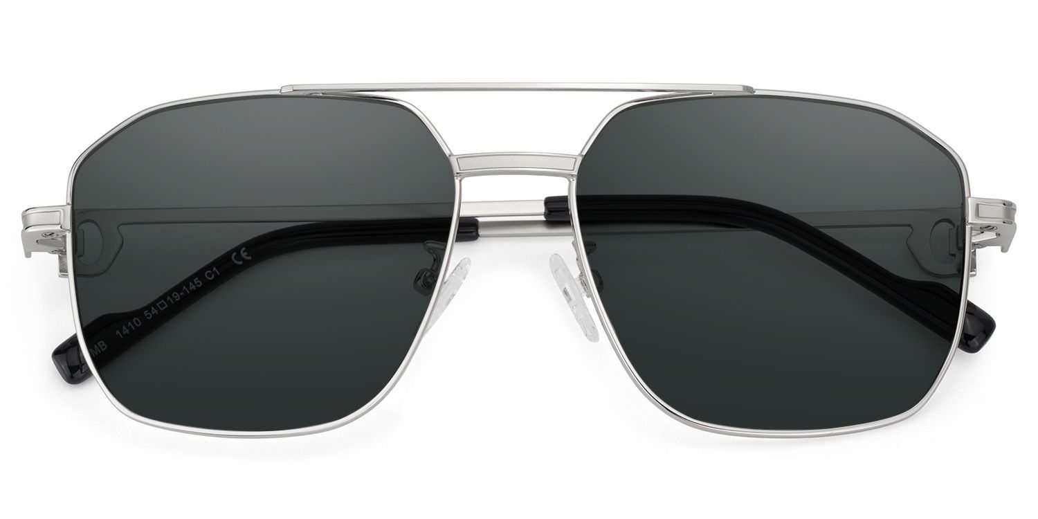 Ludwig Silber Aviator Polarisierte Sonnenbrille zum Autofahren | ZEELOOL1