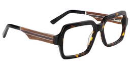 Jack Schwarz Tortoise  Rechteckige Brille2