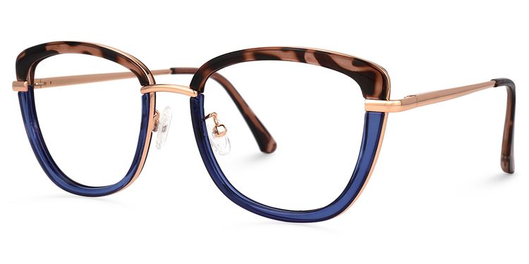 Adriana Blau Rechteckig Brille