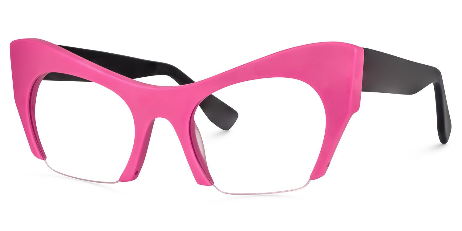 Kyle Rosa Cat Eye Brille1