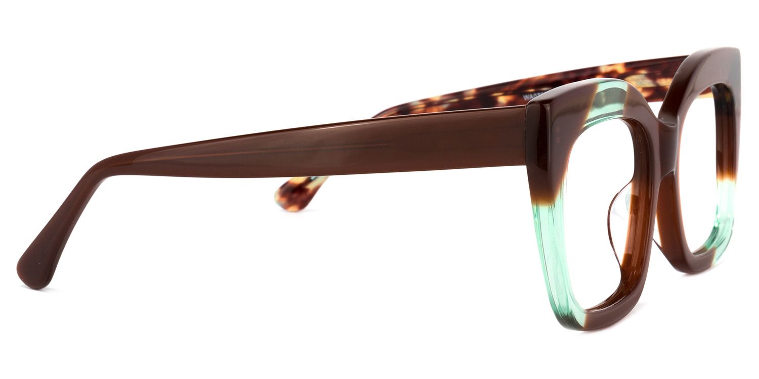 Ximena Braun Blau Cat Eye  Brille3