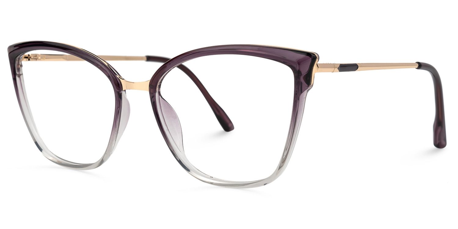 Imlah Dunkellila Cateye Brille1