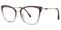 Imlah Dunkellila Cateye Brille1