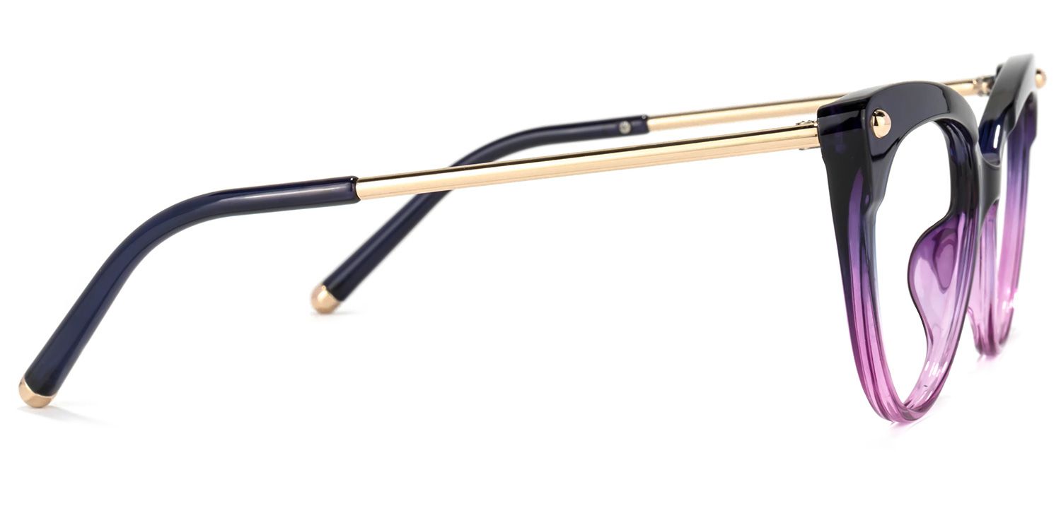 Alivia Schwarz Lila Cat Eye Brille3