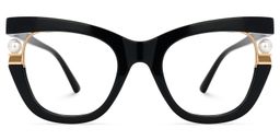 Pearl Schwarz Cateye Brille2