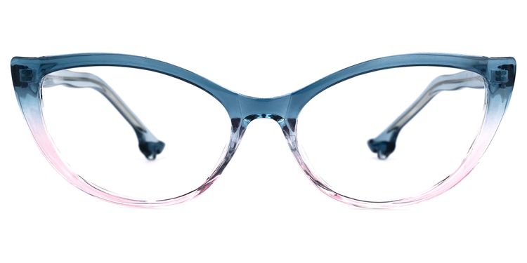 Naida Blau-Rosa Klar Cateye Brille