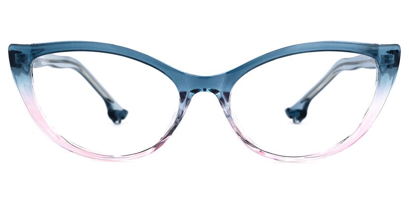 Naida Blau-Rosa Klar Cateye Brille