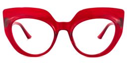 Depp Rot Cateye Brille0