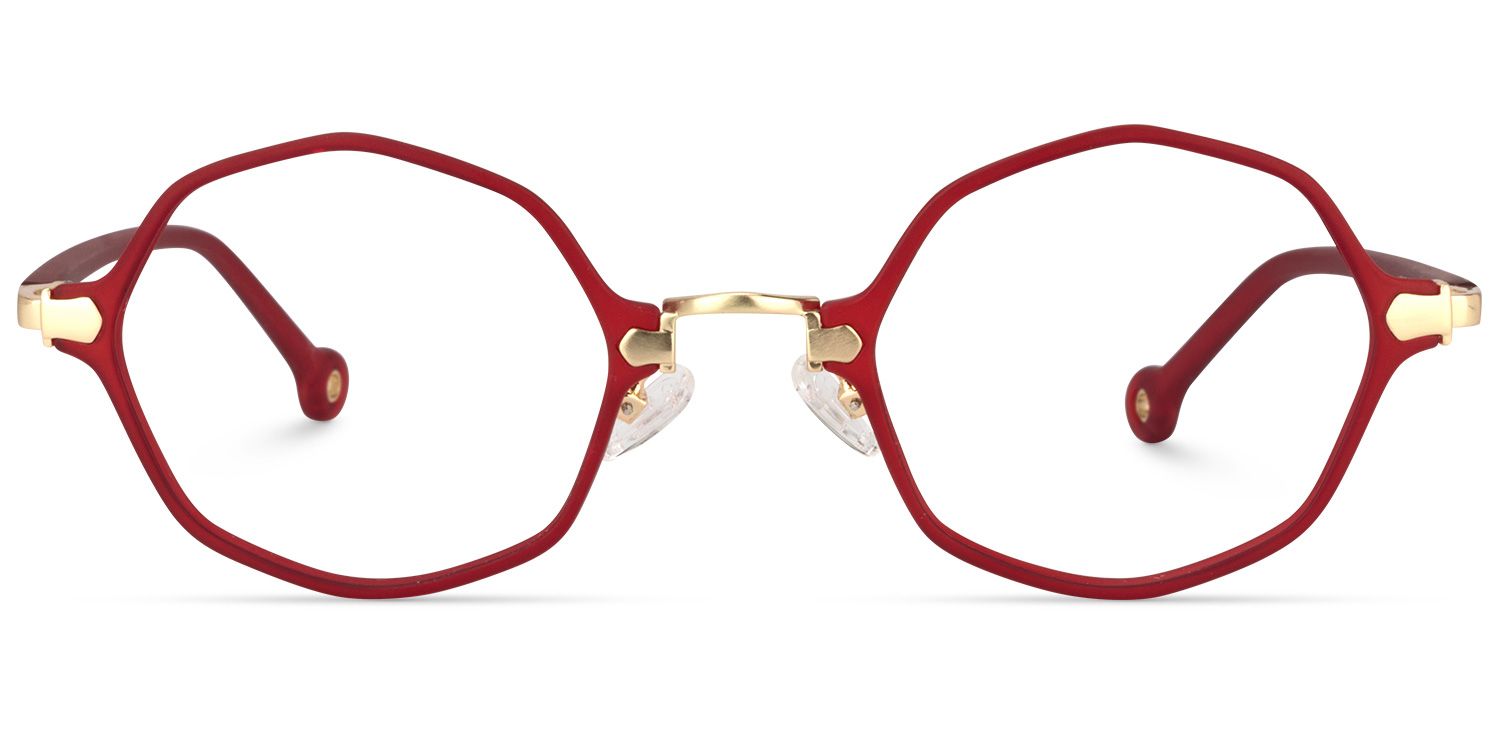 Ashley Rot Geometrische Brille0
