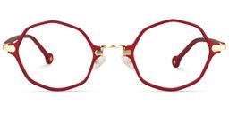 Ashley Rot Geometrische Brille0