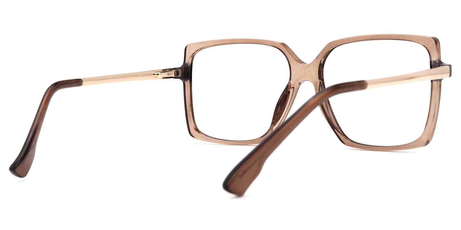 Ebony Braun Quadratisch Brille3