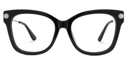 Vernella Schwarz Quadratisch Brille0