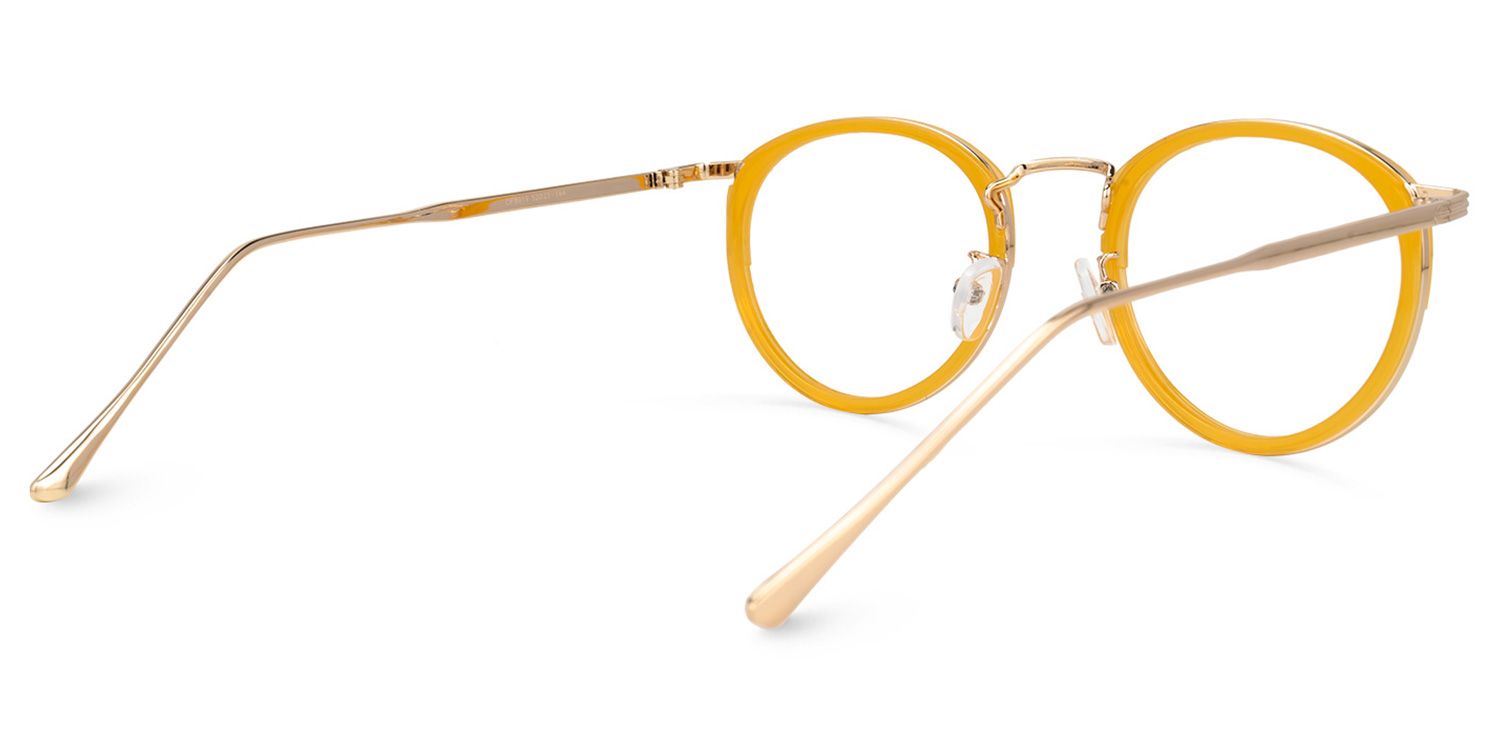 Bernice Gelb Rund Brille2