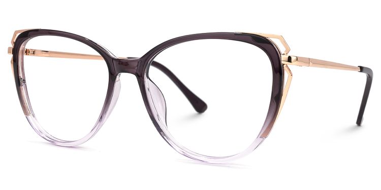 Constance Dunkellila Cateye Brille