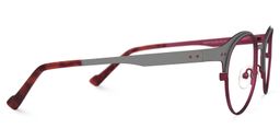 Aimee Rot-Grau Rund Brille3