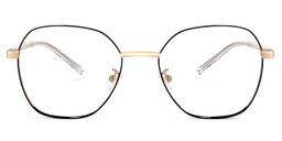 Perry Schwarz-Gold Geometrisch Brille0