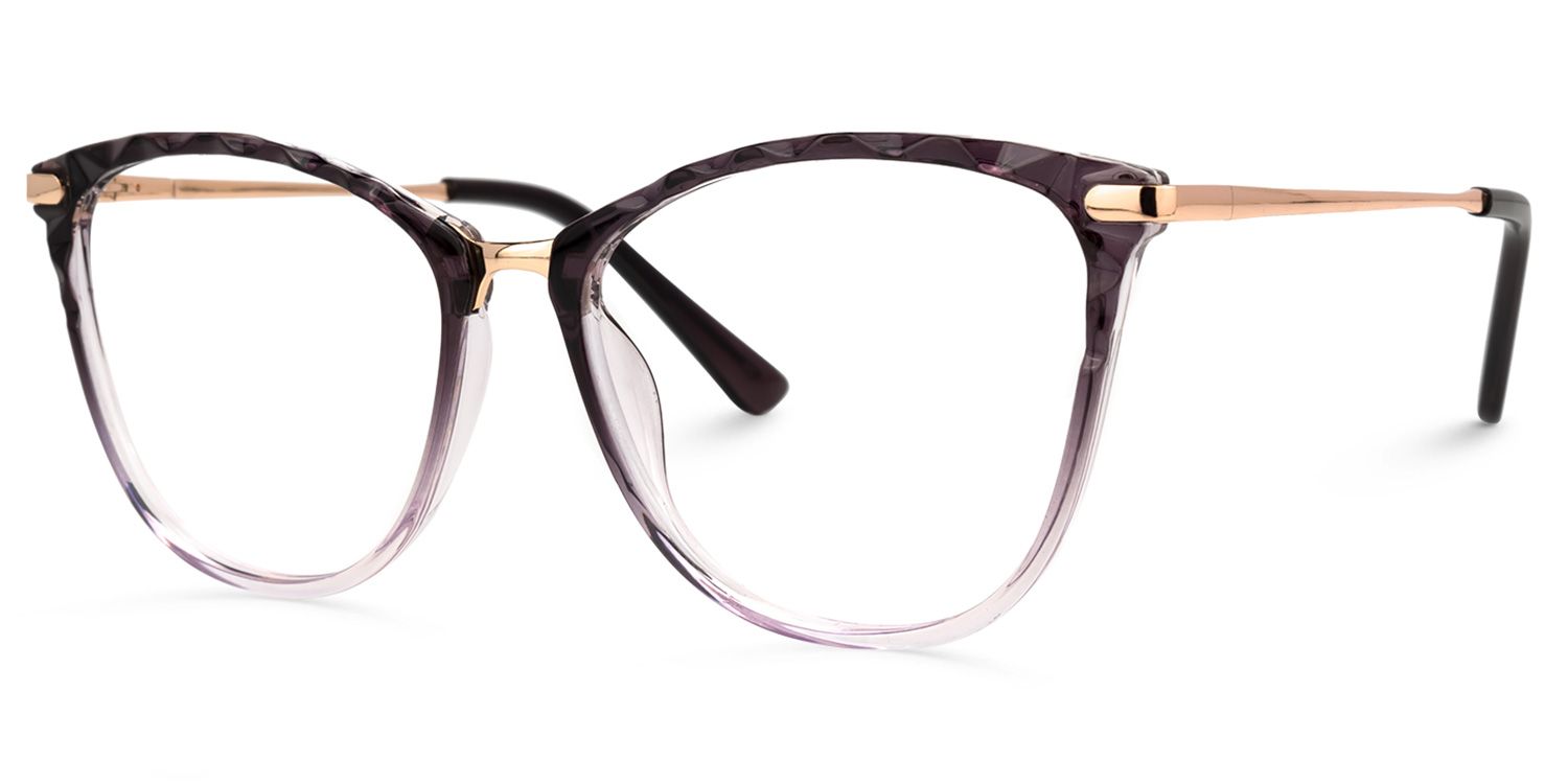 Vaughan Dunkellila Cateye Brille1