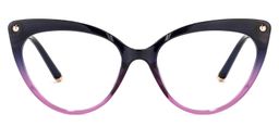Alivia Schwarz Lila Cat Eye Brille0