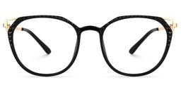 Vickea Schwarz Cateye Brille0