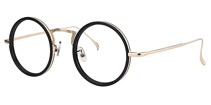 Alisa Schwarz Rund Vollrand  Brille1