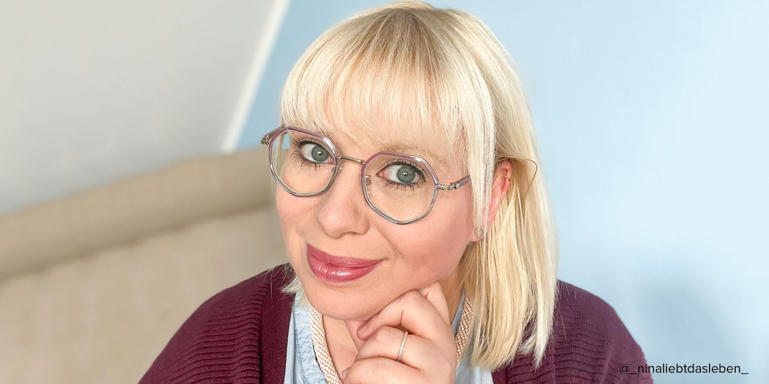 Randa Lila-Blau Geometrisch Brille1
