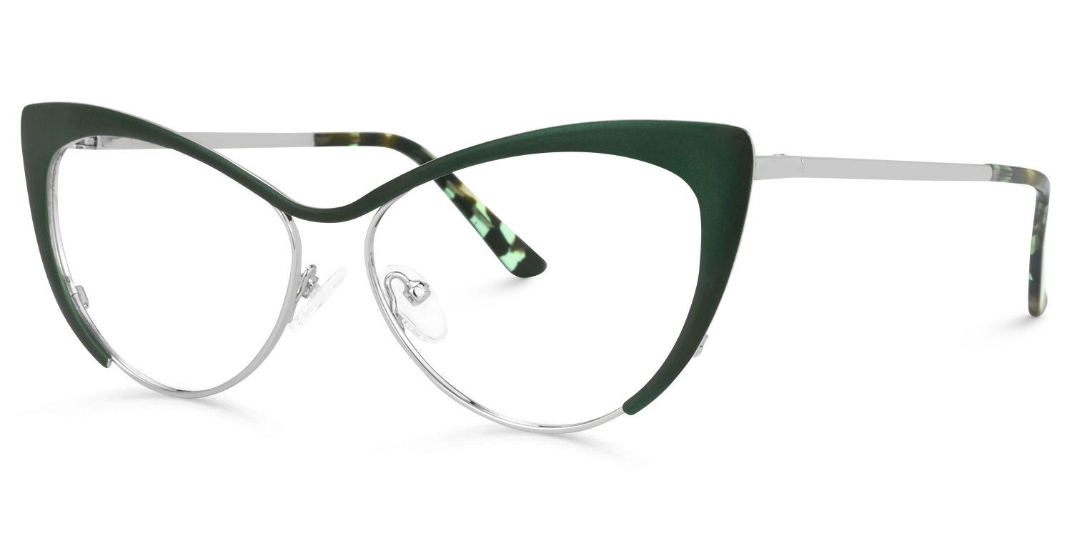 Ellen Grün Cateye Brille1