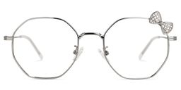 Kaitlyn Silber Geometrisch Brille0