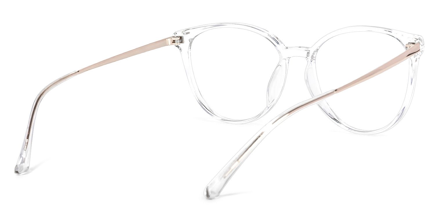 Omar Weiß Klar Cateye Brille4