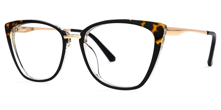 Christy Gelb-Tortoise Cateye Brille