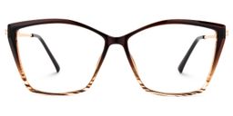 Gannon Braun Quadratisch Brille0