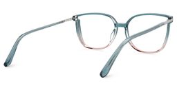 Walden Blau-Rosa Quadratisch Brille3