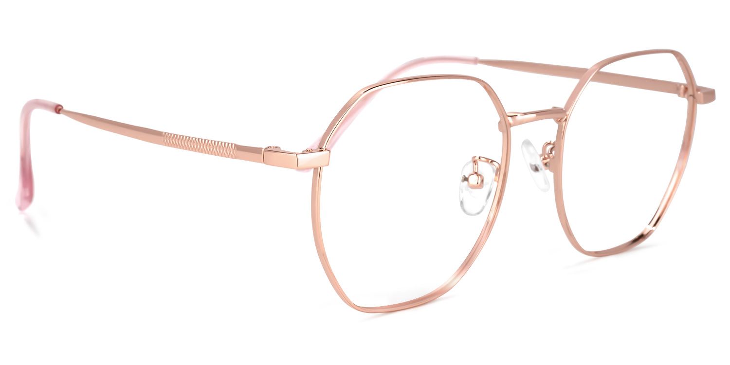 Lilly Rosa-Gold Geometrisch Brille2