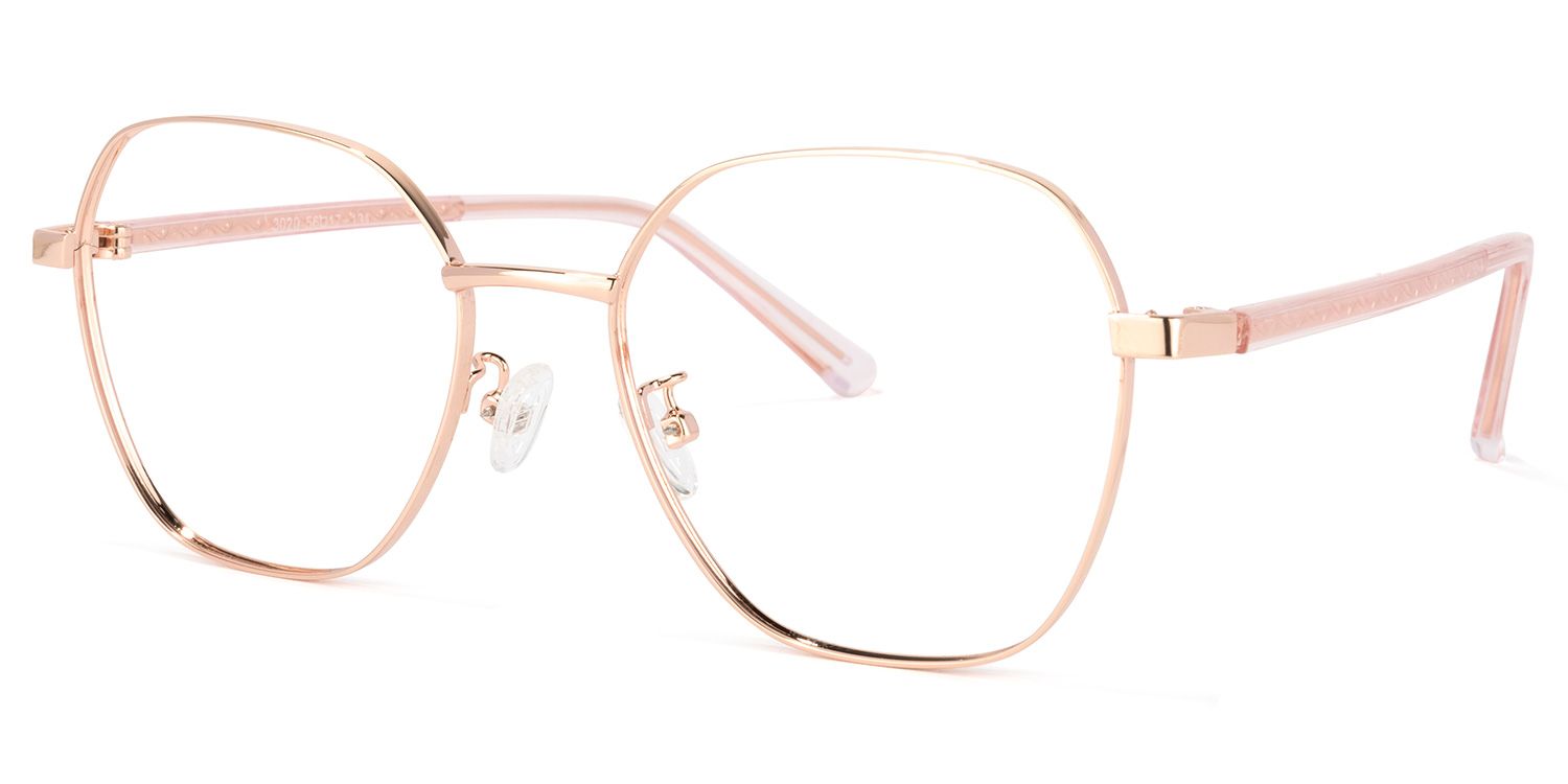 Perry Roségold Geometrisch Brille1