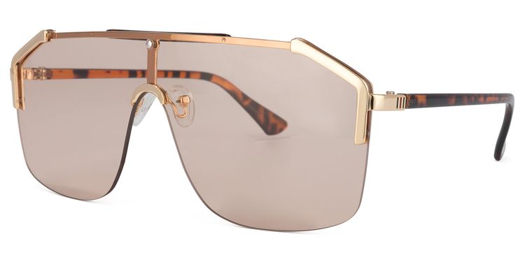 Ashbur Gold-Braun Geometrisch Sonnenbrille