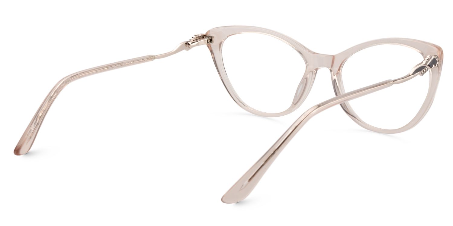 Calypso Rosa Klar Cateye Brille4
