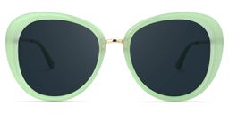 Hagan Grün Cateye Sonnenbrille0