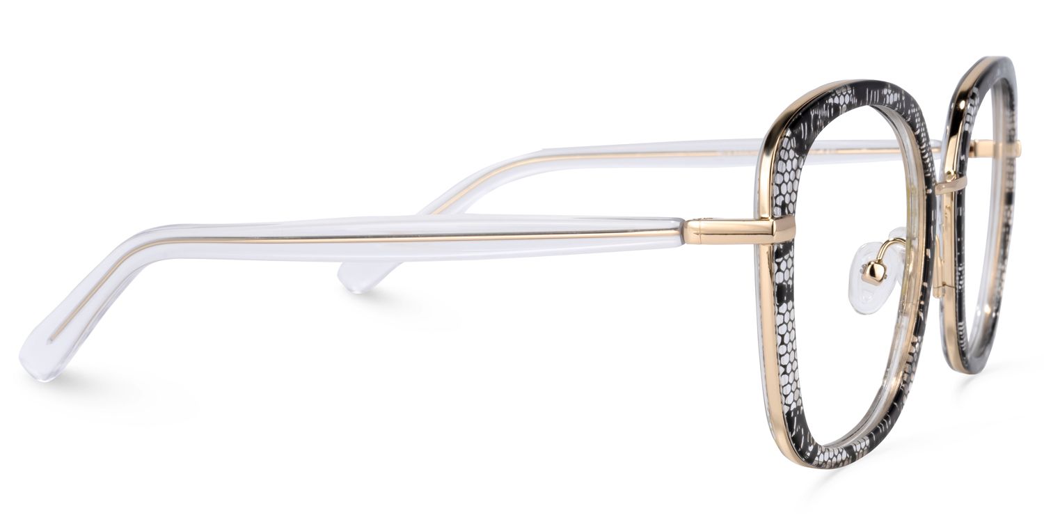 Mindset Schwarze Rechteckige Brille3