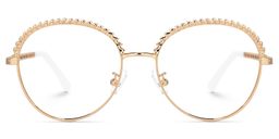Qadir Browline Gold Brille0