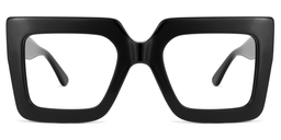 Brandon Schwarz Quadratische Brille0