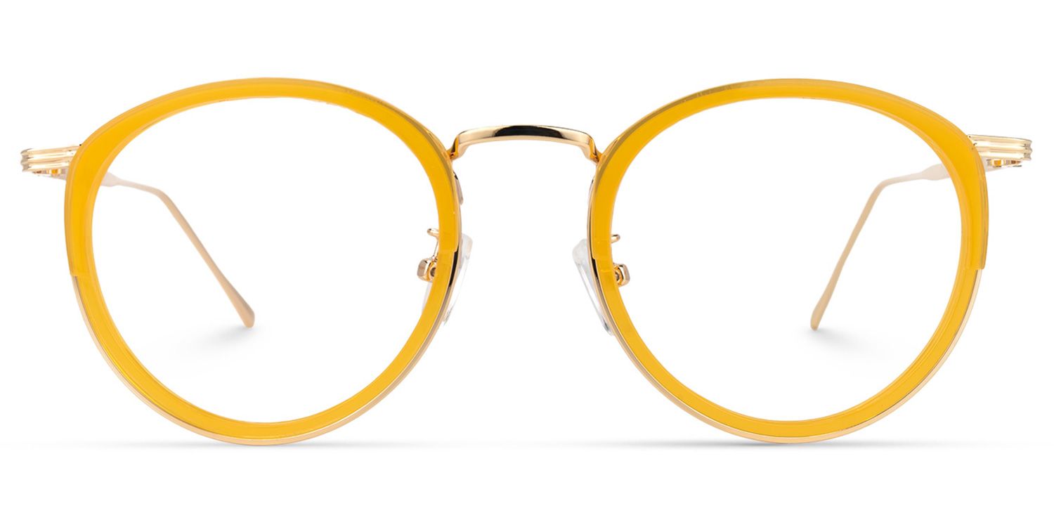 Bernice Gelb Rund Brille0