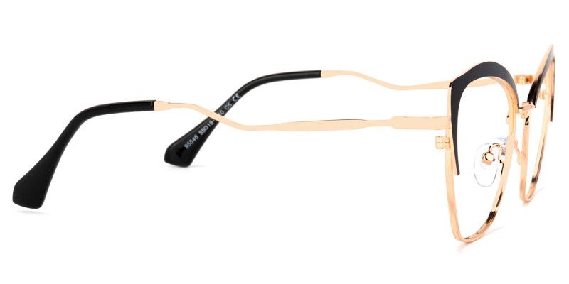 Lill Gold Schwarz Cateye Brille3