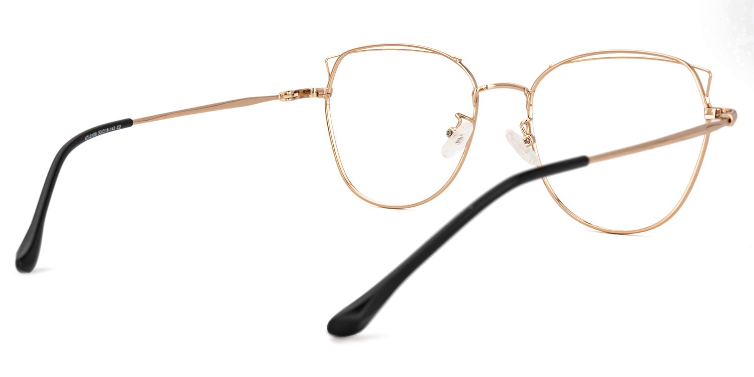 Denson Gold Cateye Brille3
