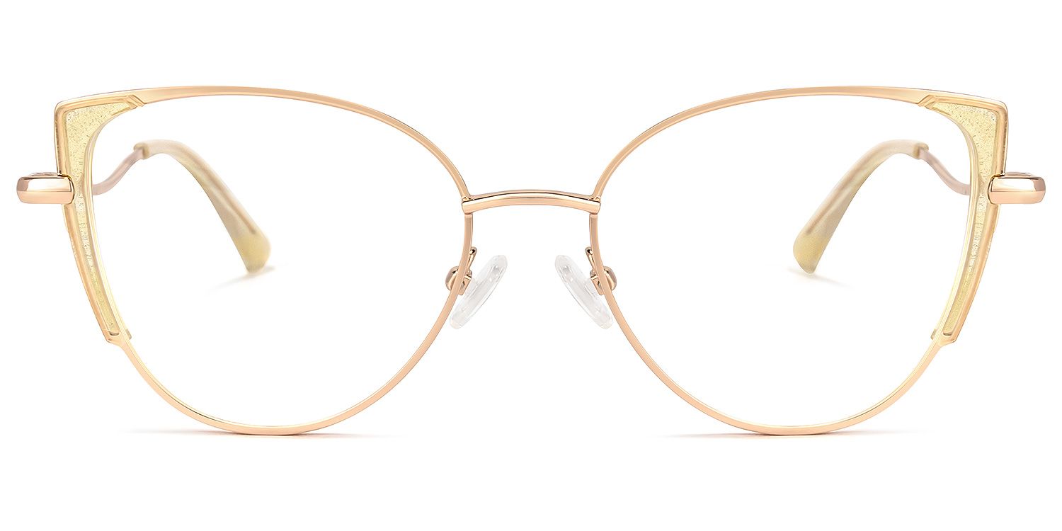 Raia Gelb Cateye Brille0