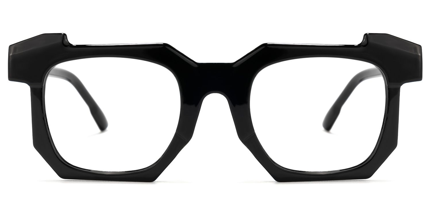 Yamilex Schwarze Quadratische Brille0