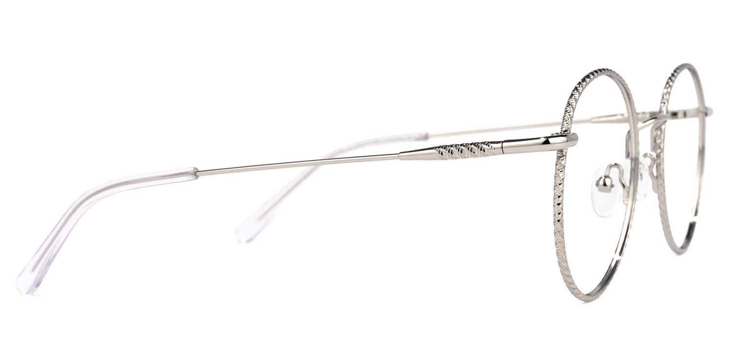 Rosanne Silber Rund Brille3